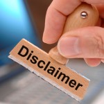 disclaimer marked on rubber stamp - istock